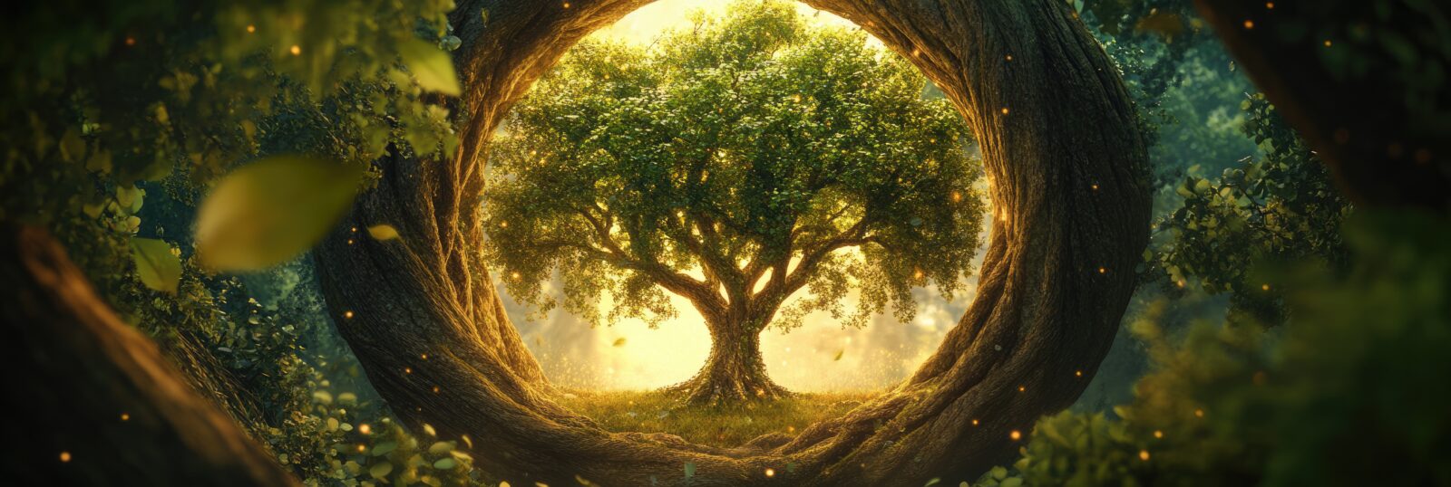 Keltischer Kreis mit Baum steht für Ganzheitlichkeit von Zukunfts-Impuls